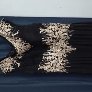 Beautiful Black, Embellished Evening Dress.